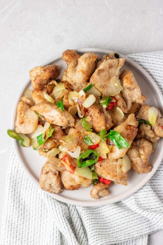 Chinese Salt and Pepper Chicken Recipe - The Dinner Bite