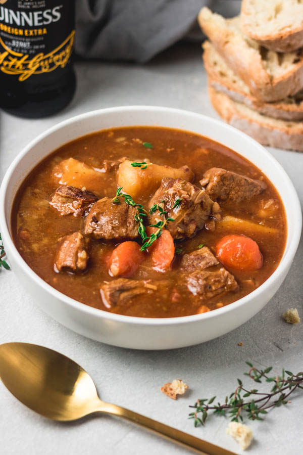 Instant Pot Guinness Beef Stew Recipe - The Dinner Bite