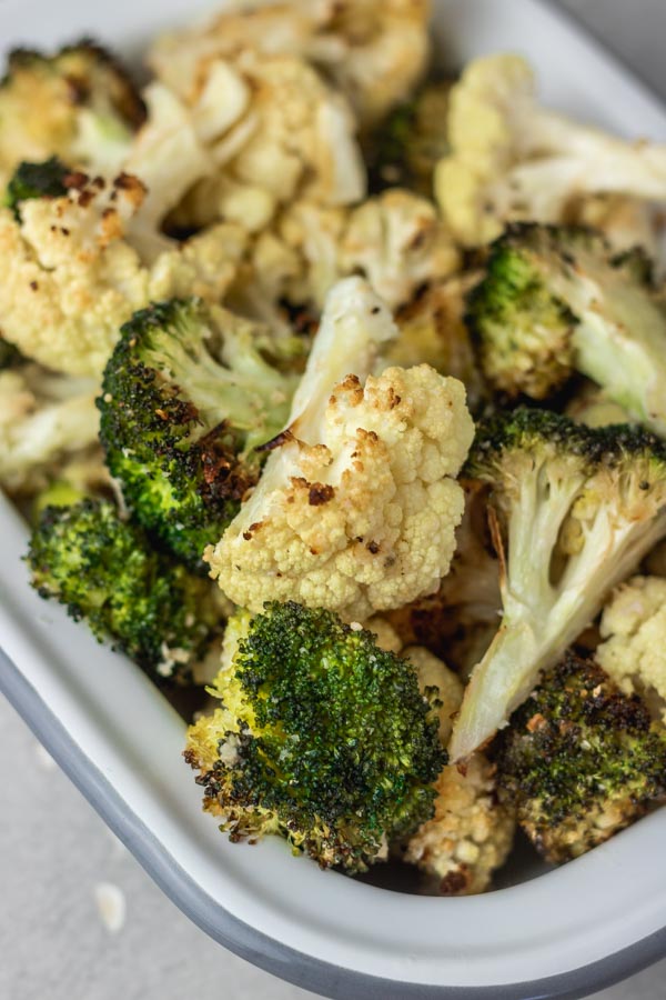Roasted Broccoli and Cauliflower Recipe - The Dinner Bite
