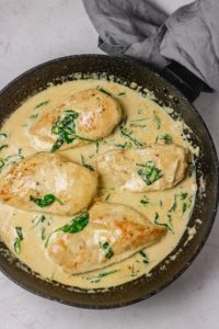 Creamy Garlic Chicken Breast Recipe - The Dinner Bite