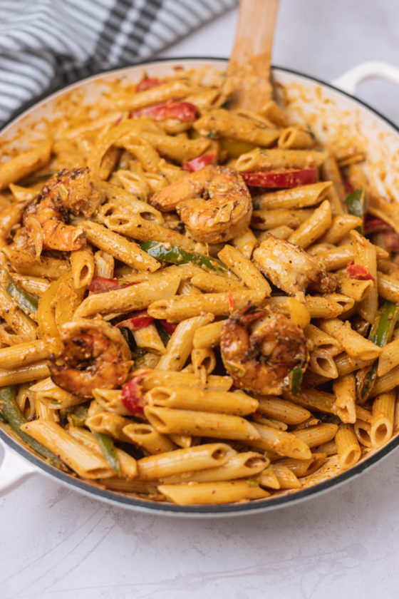 Best Rasta pasta Recipe – Jerk Shrimp Pasta - The Dinner Bite