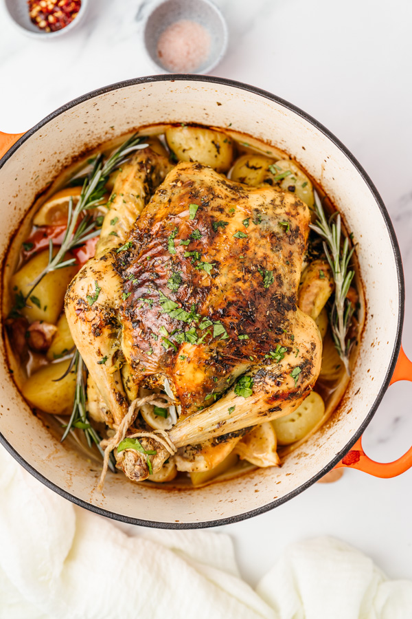 Roast Chicken in a Dutch Oven - College Housewife
