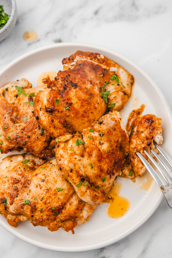 Pan Seared Boneless Chicken Thighs - The Dinner Bite