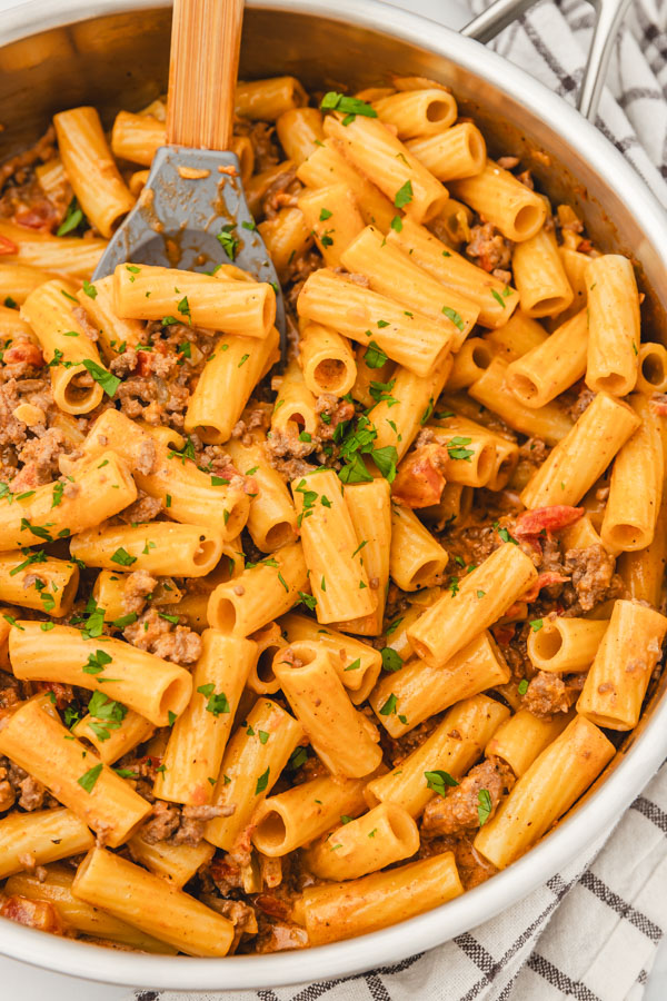 Rotel Pasta With Ground Beef - The Dinner Bite